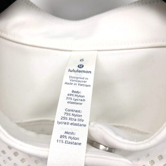 Lululemon Get Your Peek On Jacket Womens 6 Full Zip White - Picture 7 of 8
